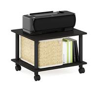 Furinno Econ Asistencia a Domicilio para CPU e Impresora sobre Ruedas, Espresso/Negro