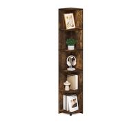 Furinno Econ Estantería de Esquina con 5 Niveles, estantería para Libros, Pino Ámbar