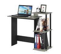 Furinno Efficient Escritorio, Roble francés Gris/Negro, Talla única