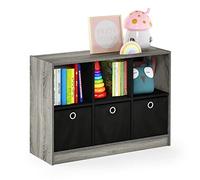 Furinno Estantería, Madera, French Oak Grey, 3" x 2
