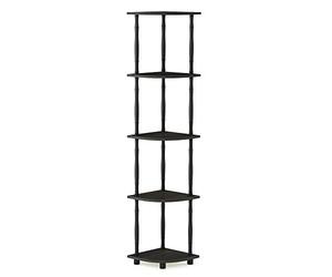 Furinno Estantería Tubo Espresso/Negro Clásico 5 niveles