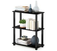 Furinno Estantes sin herramientas Americano/Negro Tubería rectangular