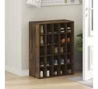 Furinno FANO Zapatero, Organizador de Zapatos de 25 Cubos, apilable, 29.7 × 61.5 × 80.0 cm, para Entrada de Armario, Oficina, Garaje, Pino ámbar