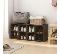Furinno FANO Zapatero, Organizador de Zapatos de 8 Cubos, apilable, 29.7 × 91.2 × 39.6 cm, para Entrada de Armario, Oficina, Garaje, Pino ámbar
