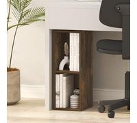 Furinno Fulda De 2 Niveles con Estante De Almacenamiento De 20 Cm De Ancho, 23,5 X 19,9 X 54,4 Cm, para Sala De Estar, Dormitorio Y Oficina En Casa, Color Pino Ámbar