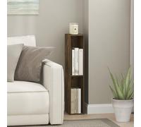 Furinno Fulda De 3 Niveles con Estante De Almacenamiento De 15 Cm De Ancho, 24,5 X 15,9 X 80 Cm, para Sala De Estar, Dormitorio Y Oficina En Casa, Color Pino Ámbar