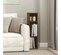 Furinno Fulda De 3 Niveles con Estante De Almacenamiento De 20 Cm De Ancho, 24,5 X 20,9 X 80 Cm, para Sala De Estar, Dormitorio Y Oficina En Casa, Color Pino Ámbar