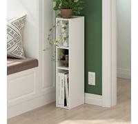 Furinno Fulda - Estantería para Libros, Armario de Almacenamiento Estrecho de 3 Niveles, estantería con Estante de Almacenamiento de 6 Pulgadas de Ancho, 9.3 x 5.9 x 31.5 Pulgadas, para Sala de Estar