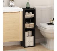 Furinno Fulda - Estantería para libros, armario de almacenamiento estrecho de 3 niveles, estantería con estante de almacenamiento de 10 pulgadas de ancho, 9.3 x 9.8 x 31.5 pulgadas, para sala de estar
