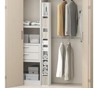 Furinno Fulda Organizador de Armario de 8 Niveles, Estante Abierto Ajustable, Organizador de Almacenamiento, Almacenamiento apilable, Ancho de 6 Pulgadas, para Armario, Dormitorio, Blanco