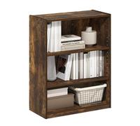 Furinno GEHRY De 3 Niveles con Estantes Ajustables, 11,6 X 24,8 X 31,6 Cm, para Salón, Dormitorio Y Oficina En Casa, Color Pino Ámbar