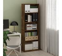 Furinno GEHRY Estantería De 5 Niveles con Estantes Ajustables, 11,6 X 24,8 X 71,4 Cm, para Oficina En Casa Y Sala De Estar, Roble Ámbar