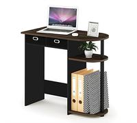 Furinno Go Green Escritorio De Computadora, Madera, Columbia Nogal/Negro/marrón Oscuro, 39.62 x 80 x 72.39 cm