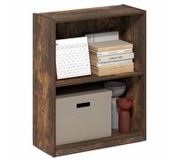 Furinno Gruen - Estantería pequeña de 2 Niveles, estantería con Estante Abierto, 9.3 x 21.8 x 27 Pulgadas, para organización y Almacenamiento, para Sala de Estar, Dormitorio, Oficina en casa, Pino