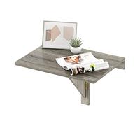 Furinno Hermita Mesa Plegable de Montaje en Pared, Engineered Wood, French Oak, One Size