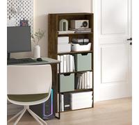 Furinno Jaya Estantería De 5 Niveles, 132 Cm De Alto con Estante Ajustable, 24 X 60 X 132 Cm, para Oficina, Dormitorio Y Sala De Estar, Color Pino Ámbar