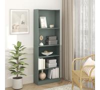 Furinno Jaya - Estantería de 5 Niveles con estantes Ajustables, estantería Verde, estantería para Libros, 9.5 x 24.5 x 71 Pulgadas, para Oficina en casa, Sala de Estar, Salvia Clara