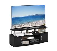 Furinno Jaya Gran Centro de Entretenimiento Puede Albergar hasta 55 Televisores, Engineered Wood, Americano/Acero Inoxidable, 119.9 (L) x 49.8 (H) x 40.1 (P) CM