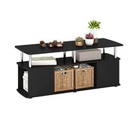 Furinno Jaya Mesa De Centro con Estante De Almacenamiento Inferior, para Sala De Estar, Americano Oscuro