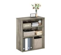 Furinno Jaya Simply Home Librería Abierta de Almacenamiento de 3 Niveles, Roble Francés