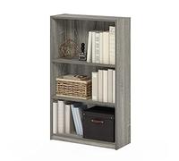 Furinno JAYA Simply Home Librería Ajustable de 3 Niveles, Roble Francés