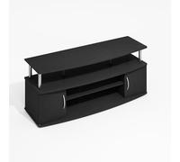 Furinno Jaya Soporte de TV, Centro de Entretenimiento, Consola de TV, para TV de hasta 55 Pulgadas, con 2 Puertas y Agujeros de gestión de Cables, para Sala de Estar, Dormitorio, Tubos de Acero