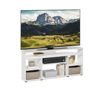 Furinno Jensen Mueble De TV De Esquina para TV De hasta 55 Pulgadas Color Blanco