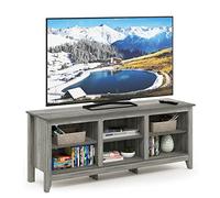 Furinno Jensen Soporte para TV, Centro de Entretenimiento para TV con Estantes, Consola para TV de hasta 60 Pulgadas, para Sala de Estar, Dormitorio, Roble Gris