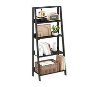 Furinno Ladder Estantería 5 Niveles Libros Almacenamiento 13 X 23.6 X 53.5 para Sala Oficina Negro Espresso