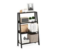 Furinno Ladder Estantería De 4 Niveles para Libros, De Almacenamiento Tipo Escalera, para Organización En Sala De Estar U Oficina En Casa, Color Espresso