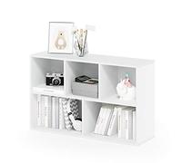 Furinno Luder Estantería Abierta Librería de 5 Cubos, Blanco