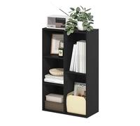 Furinno Luder Estantería Abierta Librería de 5 Cubos, Madera Negra