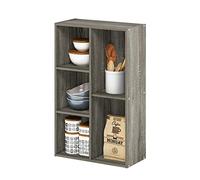 Furinno Luder Estantería Abierta Librería de 5 Niveles Sin Herramientas, Roble Francés