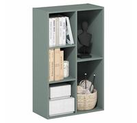 Furinno Luder Estantería De 5 Cubos Reversible 9,4x19,5x31,5 para Salón Dormitorio Oficina Verde Salvia