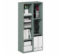 Furinno Luder Estantería De 7 Cubos 9,4x19,5x41,7 para Salón Dormitorio Oficina Verde Salvia