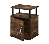 Furinno Mesa Auxiliar de diseño utilitario Jaya, Engineered Wood, Pino Ámbar/Negro, 39.4 (D) x 48 (W) x 61.2 (H) cm