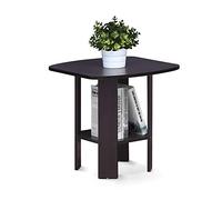 Furinno Mesa Auxiliar Nogal oscuro. Individualmente