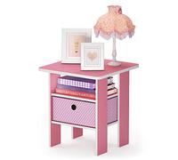 Furinno Mesa Auxiliar, Rosa/Rosa Claro, una Unidad