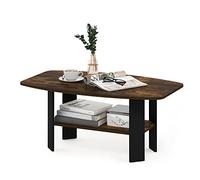 Furinno Mesa de Café Diseño Sencillo, Engineered Wood, Pino Ámbar/Negro