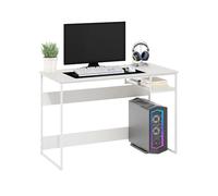 Furinno Moretti Oficina de Diseño de Estilo de Vida Moderno, Blanco sólido/Blanco