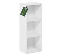 Furinno Pasir Estantería Abierta para Almacenamiento Cubitos à 3 Pisos Sin Herramientas, Blanco