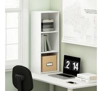 Furinno PASIR - Estantería para Libros, estantería de 3 Niveles, estantería de Montaje mínimo de Herramientas con estantes Abiertos, 9 x 12 x 32 Pulgadas, de pie, para Sala de Estar, Dormitorio