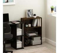 Furinno PASIR - Estantería para Libros, estantería de 3 Niveles, estantes de Almacenamiento, 9.7 x 23.7 x 31.5 Pulgadas, para Sala de Estar, Dormitorio, Oficina en casa, Roble ámbar