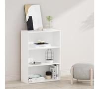 Furinno PASIR - Estantería para Libros, estantería de 3 Niveles, estantes de Almacenamiento, 9.7 x 23.7 x 31.5 Pulgadas, para Sala de Estar, Dormitorio, Oficina en casa, Color Blanco Liso