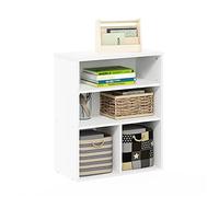 Furinno Pasir Librería expositora de 3 Niveles, Color Blanco