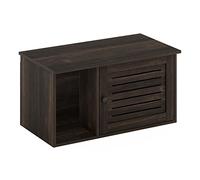 Furinno Peli Farmhouse - Caja de Arena Oculta para Gatos con Divisor, ébano