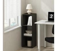 Furinno PELLI Estantería De 3 Cubos, Organizador De Almacenamiento En Forma De Cubo, 11,7 X 12,1 X 35,4, para Sala De Estar, Dormitorio Y Oficina En Casa, Color Espresso