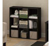 Furinno PELLI Estantería De 9 Cubos, Organizador De Almacenamiento En Forma De Cubo, 11,7 X 35,3 X 35,4, para Sala De Estar, Dormitorio Y Oficina En Casa, Color Espresso