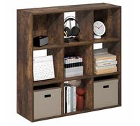 Furinno PELLI - Estantería para Libros, estantería de 9 Cubos, Organizador de Almacenamiento de 3 x 3, 11.7 x 35.3 x 35.4, para organización y Almacenamiento, para Sala de Estar, Dormitorio, Oficina