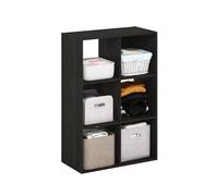 Furinno PELLI Organizador De Armario De 6 Cubos con Estantes Abiertos, para Armario, Dormitorio Y Sala De Estar, Color Espresso